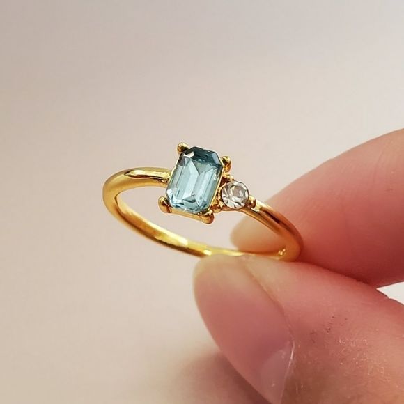 SALE! Square-Cut Stacking Ring - Picture 2 of 4